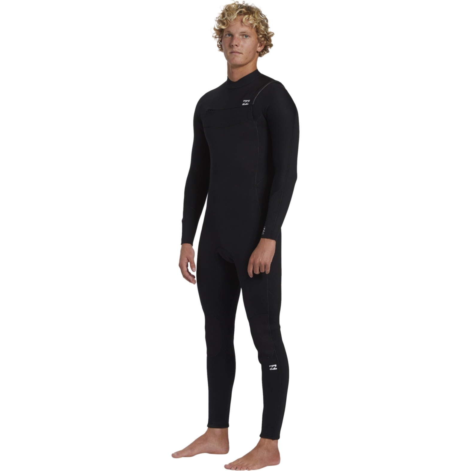 2025 Billabong Mens Foil 5/4mm Chest Zip Wetsuit ABYW100270 - Black